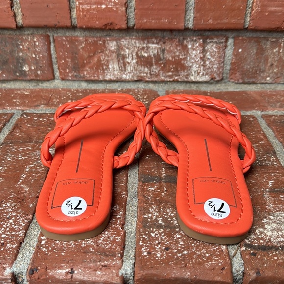 Dolce Vita Women's Indy Flat Sandals in Persimmon Stella Orange Size 7.5 - Picture 4 of 7